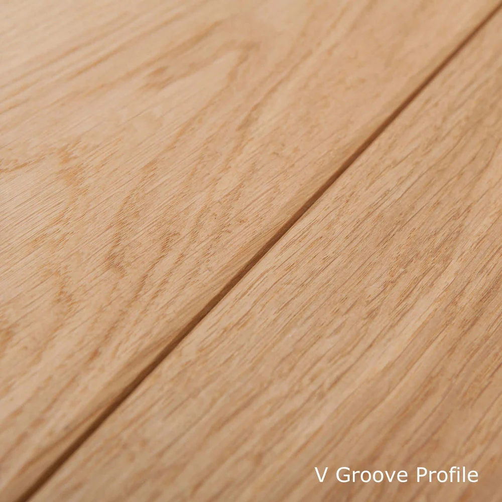 Solid Oak 3 Ledge Un-Glazed Rustic V-Groove Cottage Door - Image 4