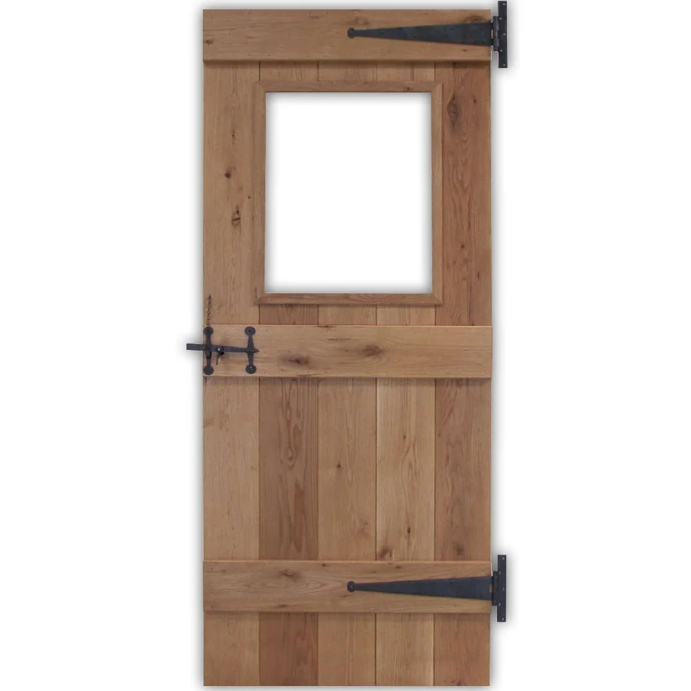 Solid Oak 3 Ledge Un-Glazed Rustic V-Groove Cottage Door - Image 5