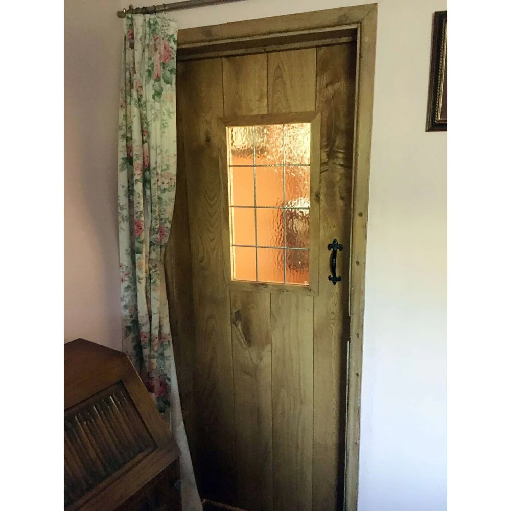 Solid Oak 3 Ledge Un-Glazed Rustic V-Groove Cottage Door - Image 6
