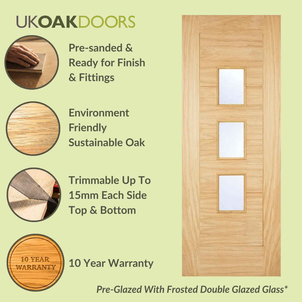 Adoorable Oak Arta Glazed External Oak Veneer Doors - Image 3