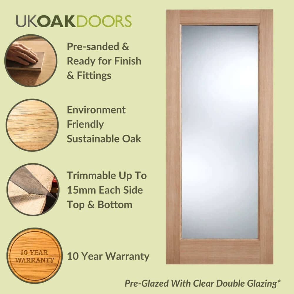 Adoorable Oak Pattern 10 Glazed External Oak Veneer Door - Image 3