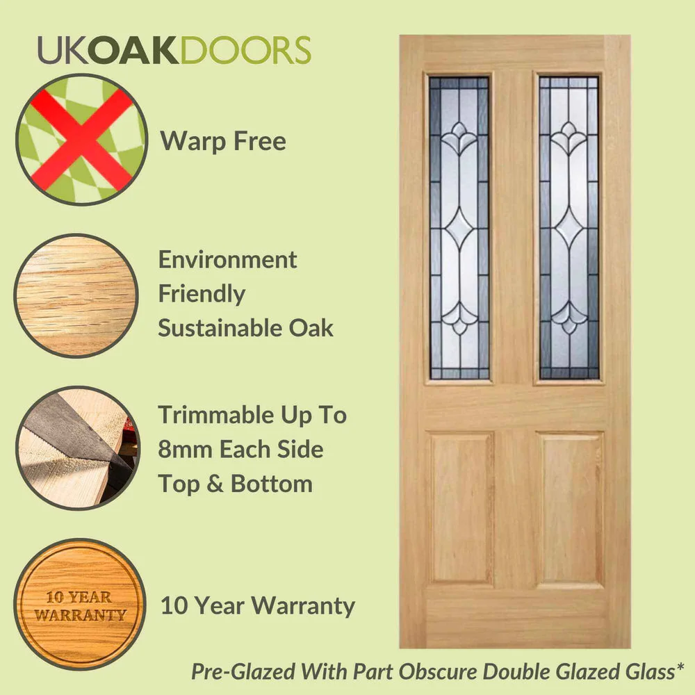 Salisbury Oak Glazed External Door - Image 3