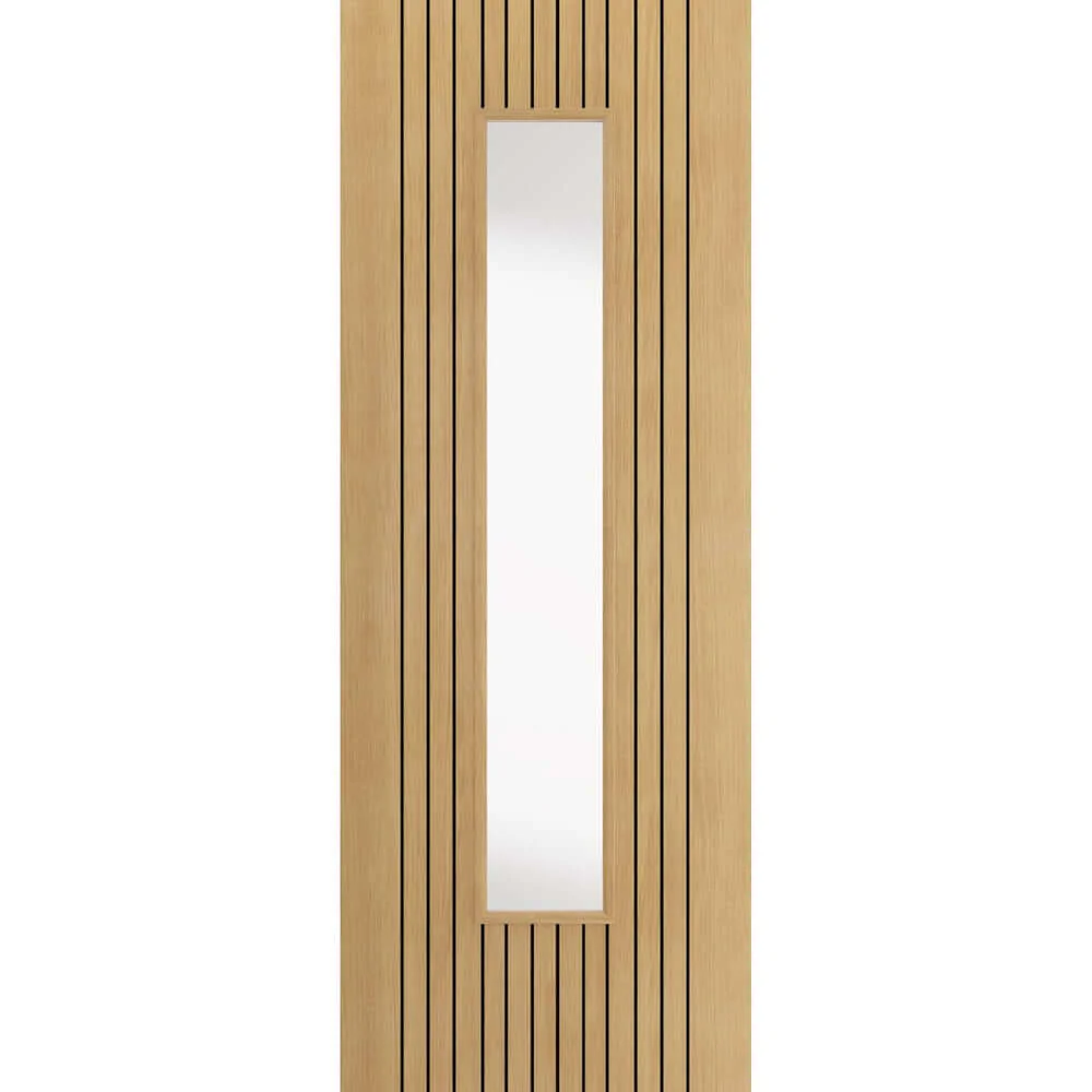 Aria Oak Clear Glazed Laminated Internal Door - Image 2