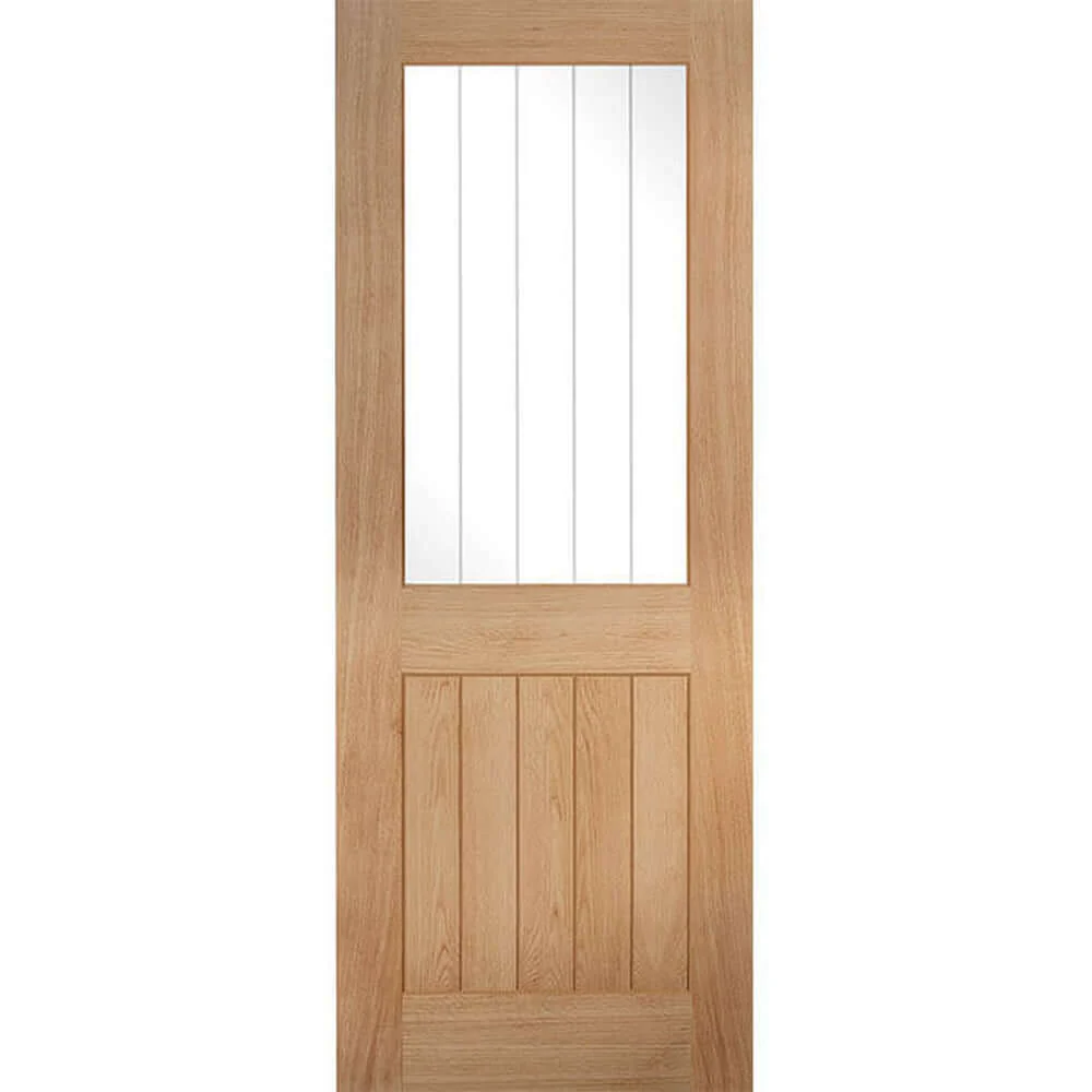 Belize Unfinished Oak 1 Light Glazed Internal Door - Image 2