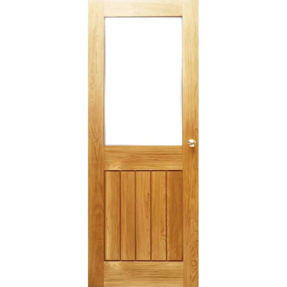 Bespoke Mexicano Contemporary Half Unglazed Solid Oak Door