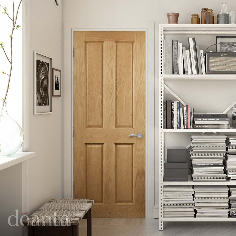 Bury Victorian Four Panel Prefinished Internal Oak Door - Image 3