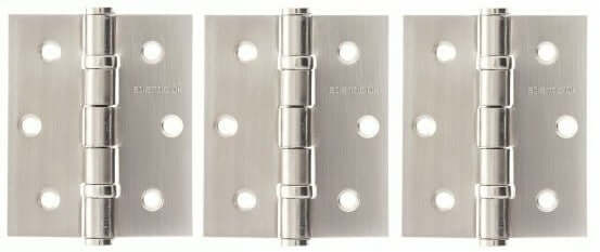 Butt Hinges 3" X 2.5" X 2.5mm Pack Of 3 - Image 4