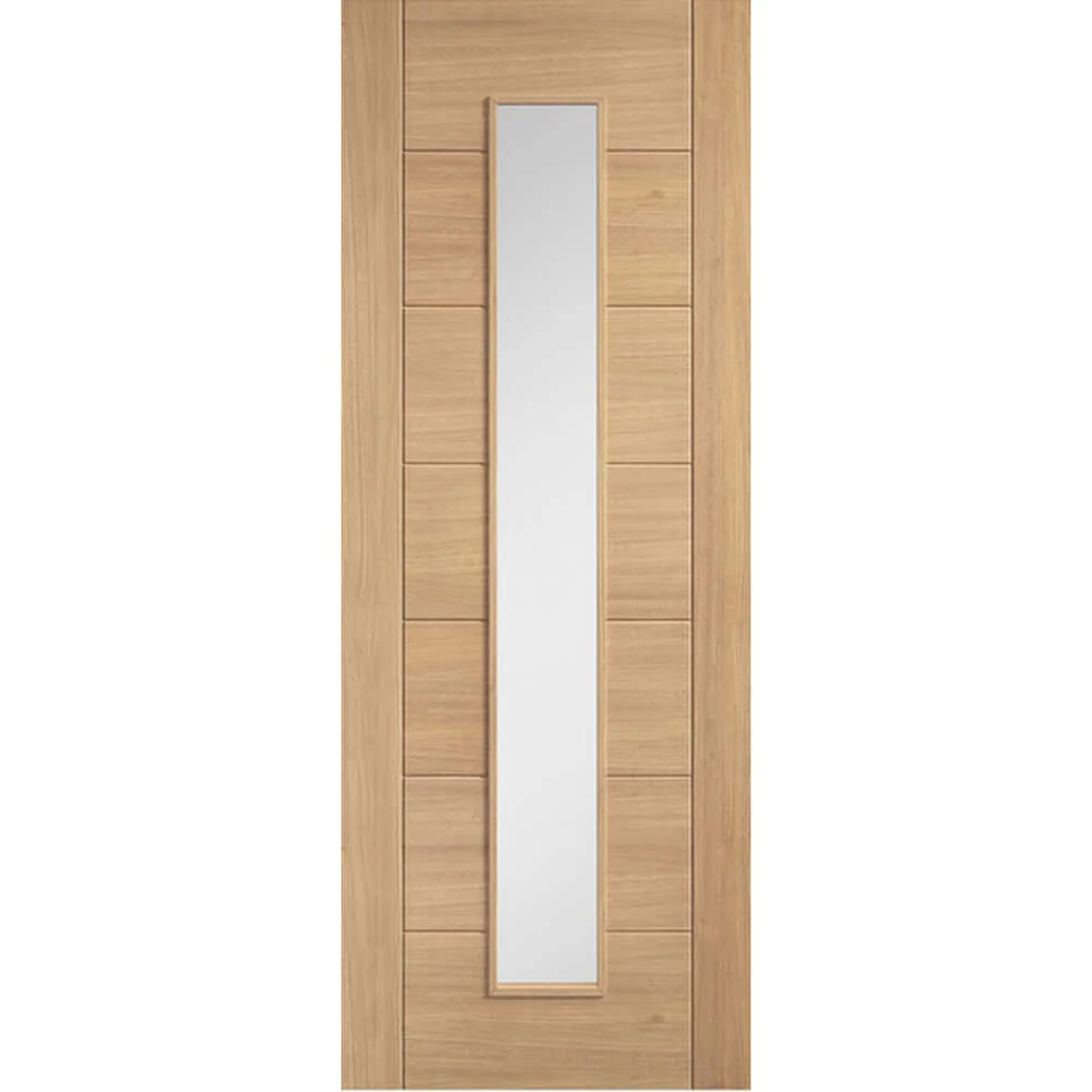 Carini Clear Long Light Prefinished Oak Door - Image 2