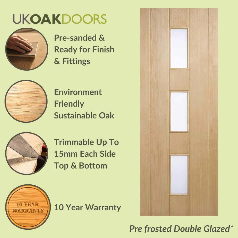Copenhagen Oak Glazed External Door - Image 3