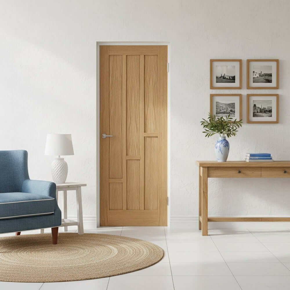 Coventry Prefinished Oak 6 Panel Internal Door
