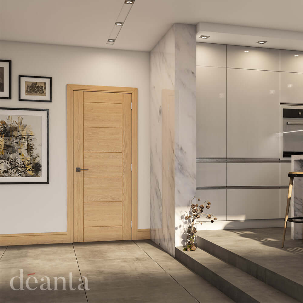 Deanta Seville Prefinished Oak FD60 Fire Door