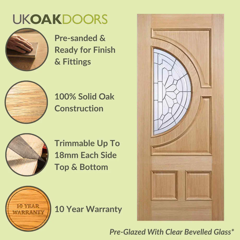 Empress Oak Glazed External Door - Image 3