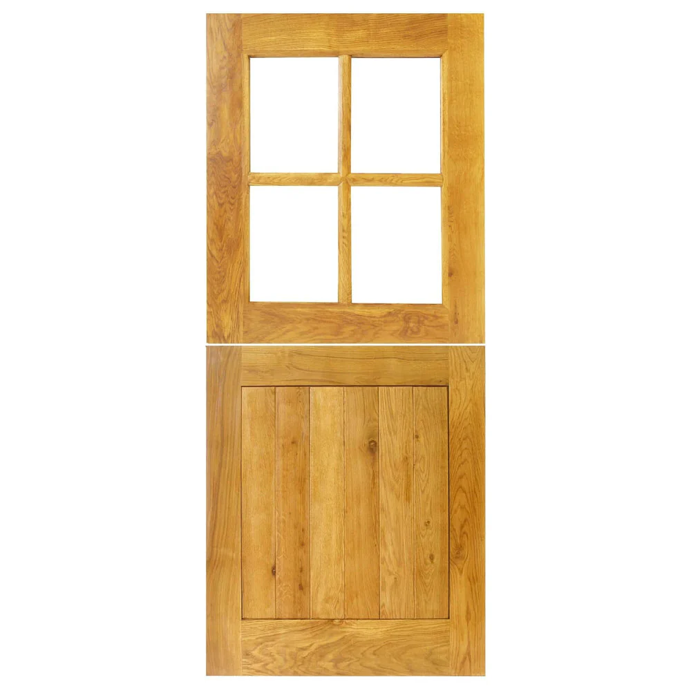 External 4 Panel Stable Solid Oak Door - Image 2