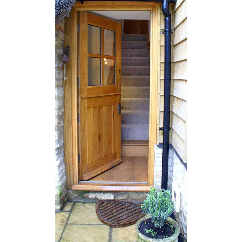 External 4 Panel Stable Solid Oak Door - Image 4