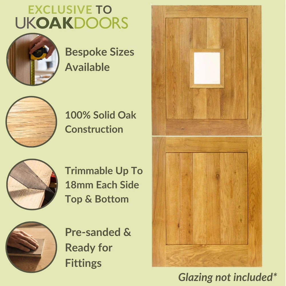 External Cottage Stable Solid Oak Door - Image 3