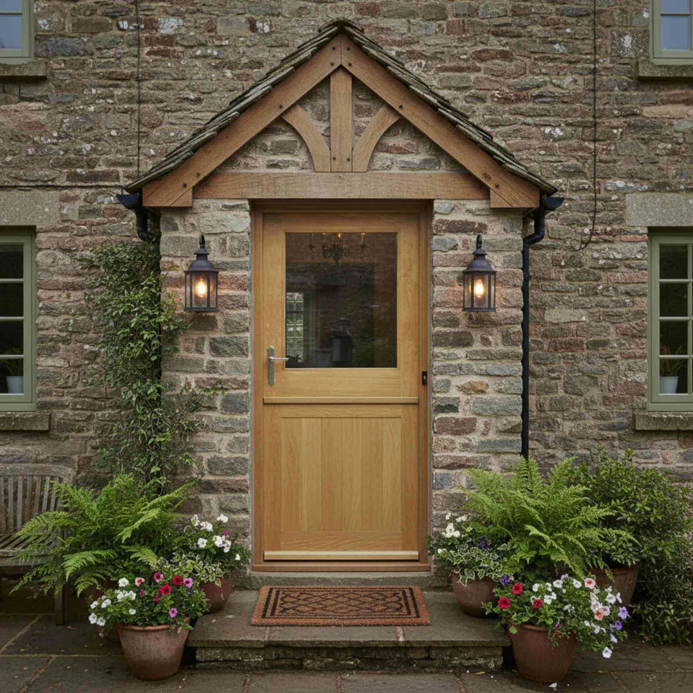 External French Door Solid Oak Stable Top