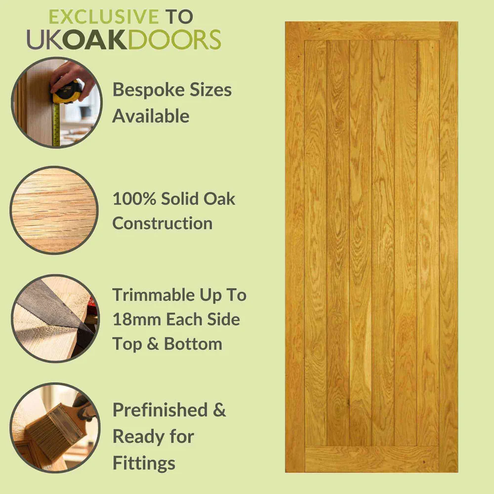 External Prefinished Suffolk Solid Oak Door - Image 3