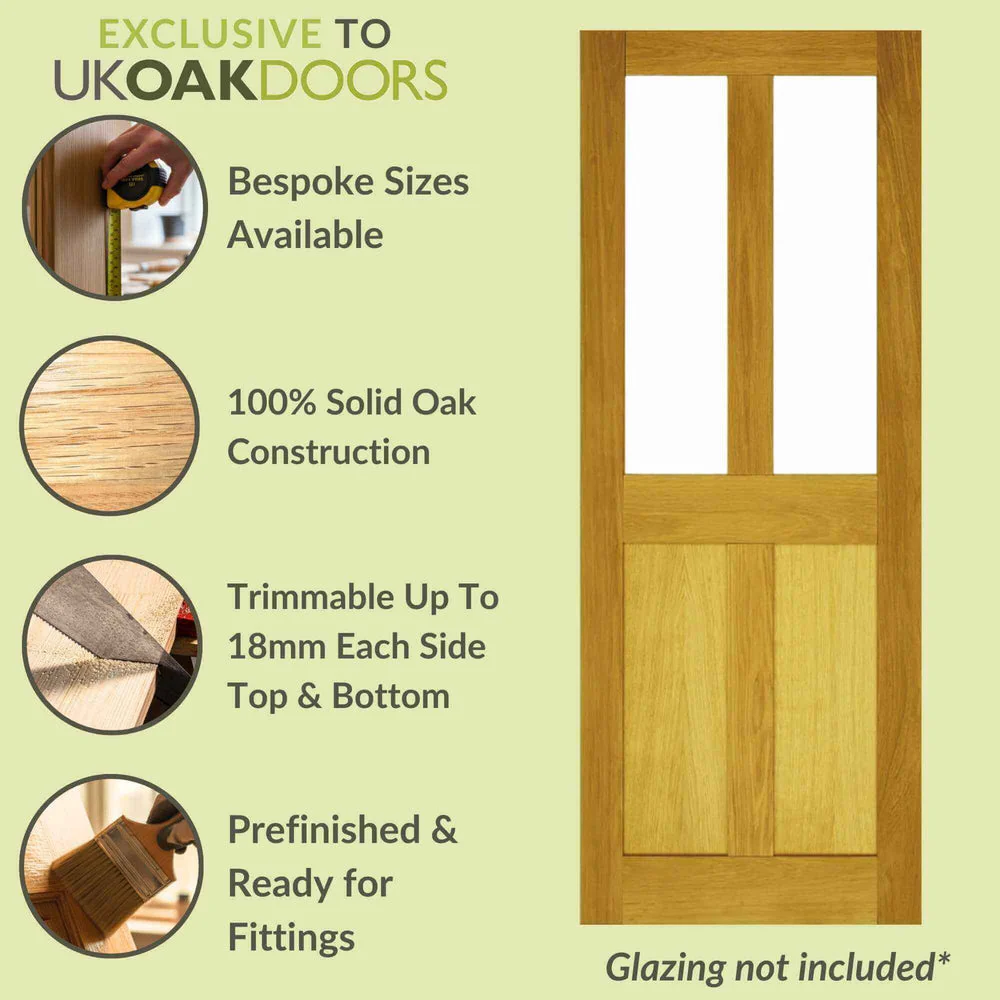 External Prefinished Victorian 4 Panel Unglazed Solid Oak Door - Image 3