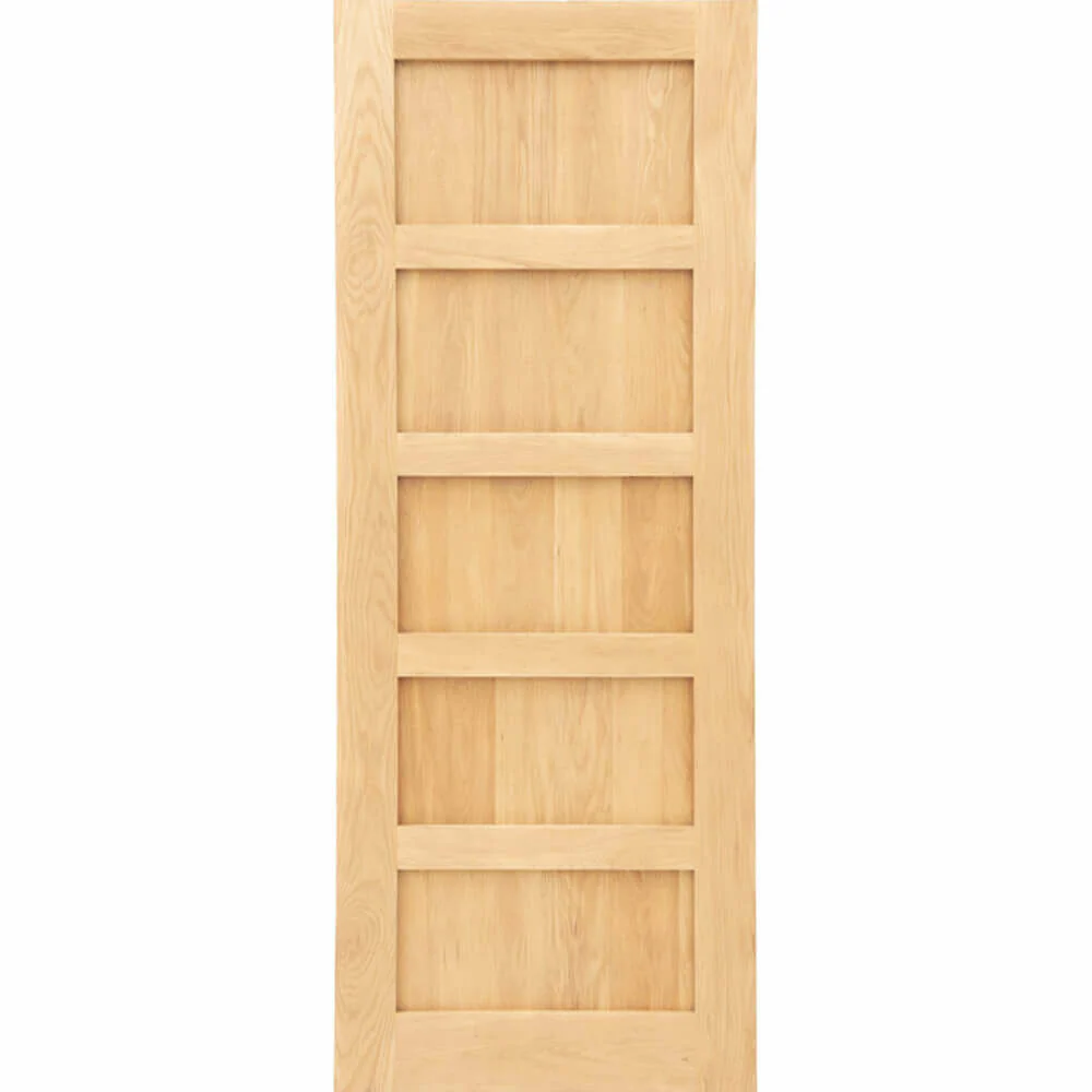 Five Panel Shaker Style Solid Oak Door - Image 3