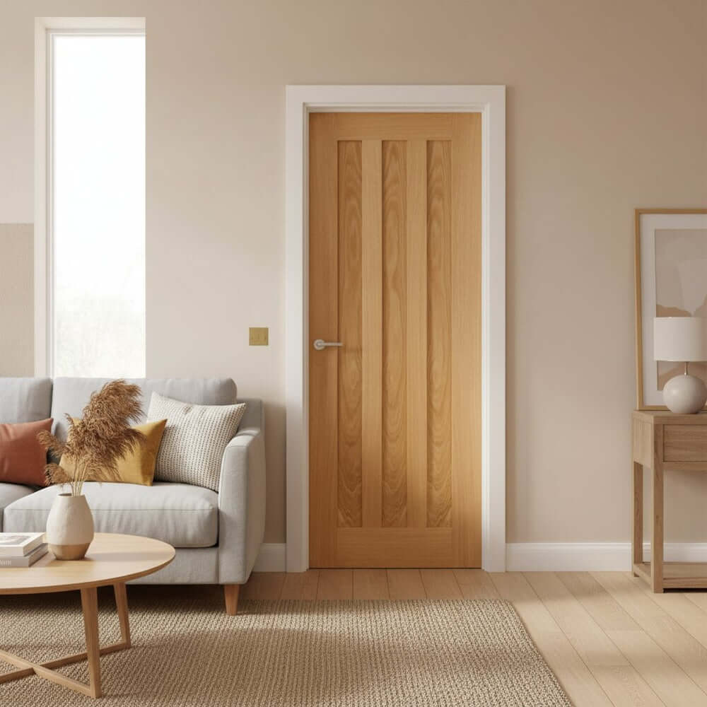 Idaho Three Panel Oak Door