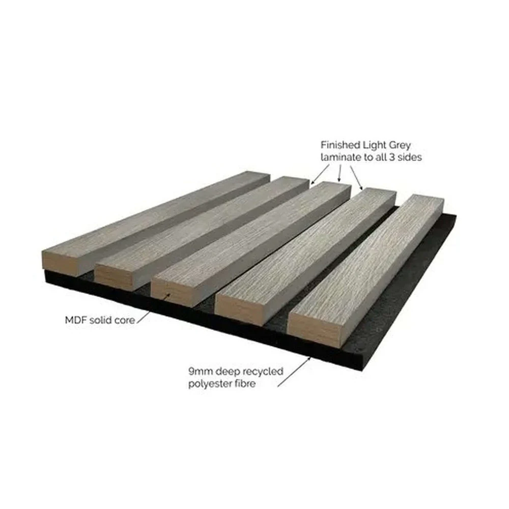 JB Kind Light Grey Laminate Acoustic Wall Panel - Image 4