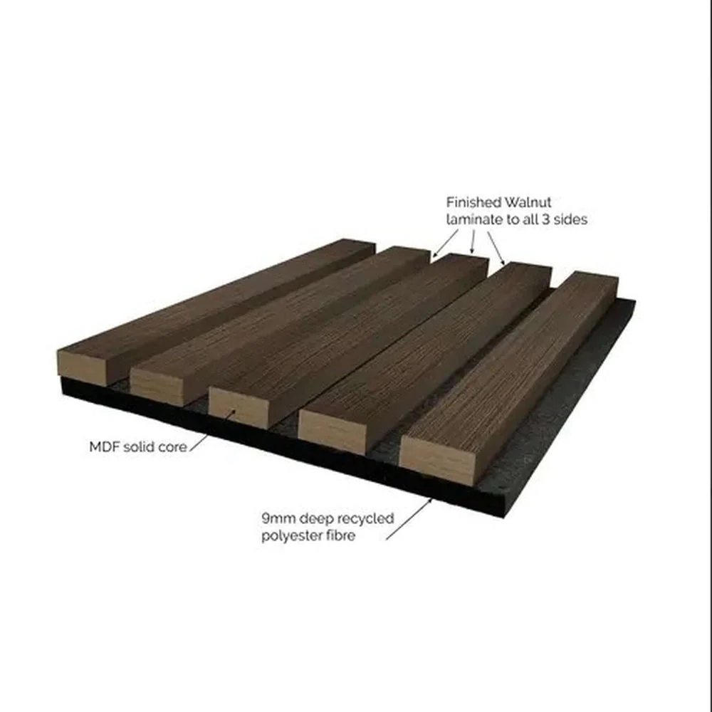 JB Kind Walnut Laminate Acoustic Wall Panel - Image 4