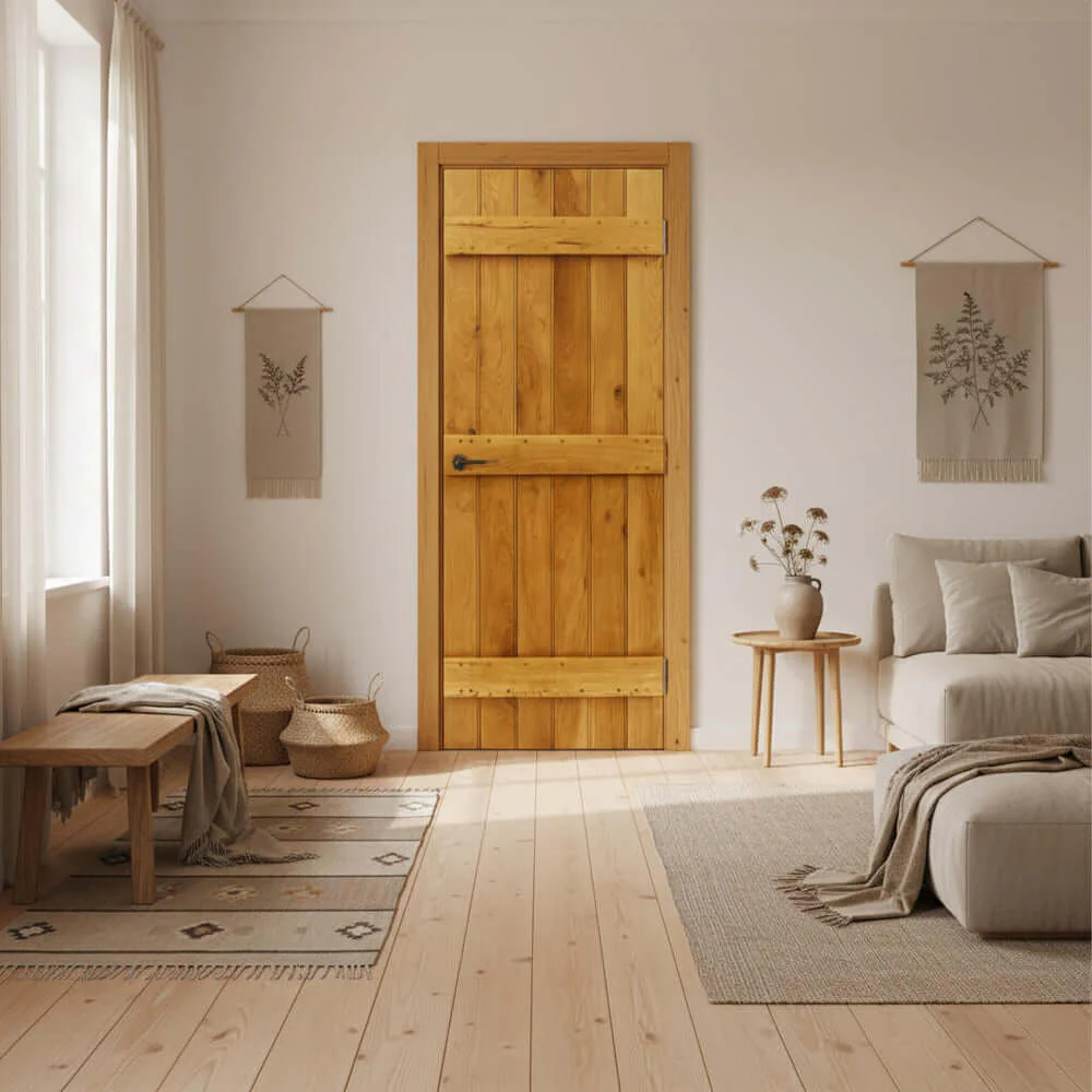 Ledge With Optional Braces Solid Oak Door