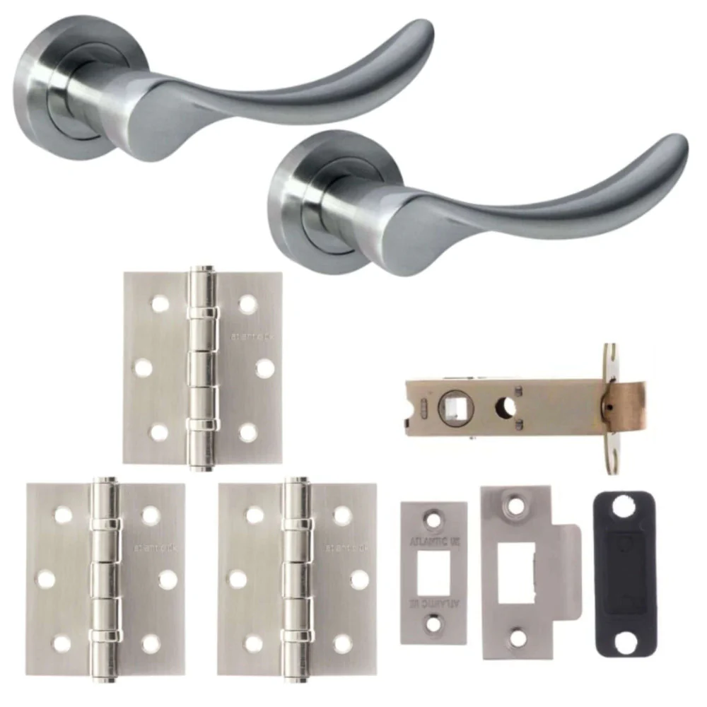 Malaga Satin Nickel Door Lever - Image 3
