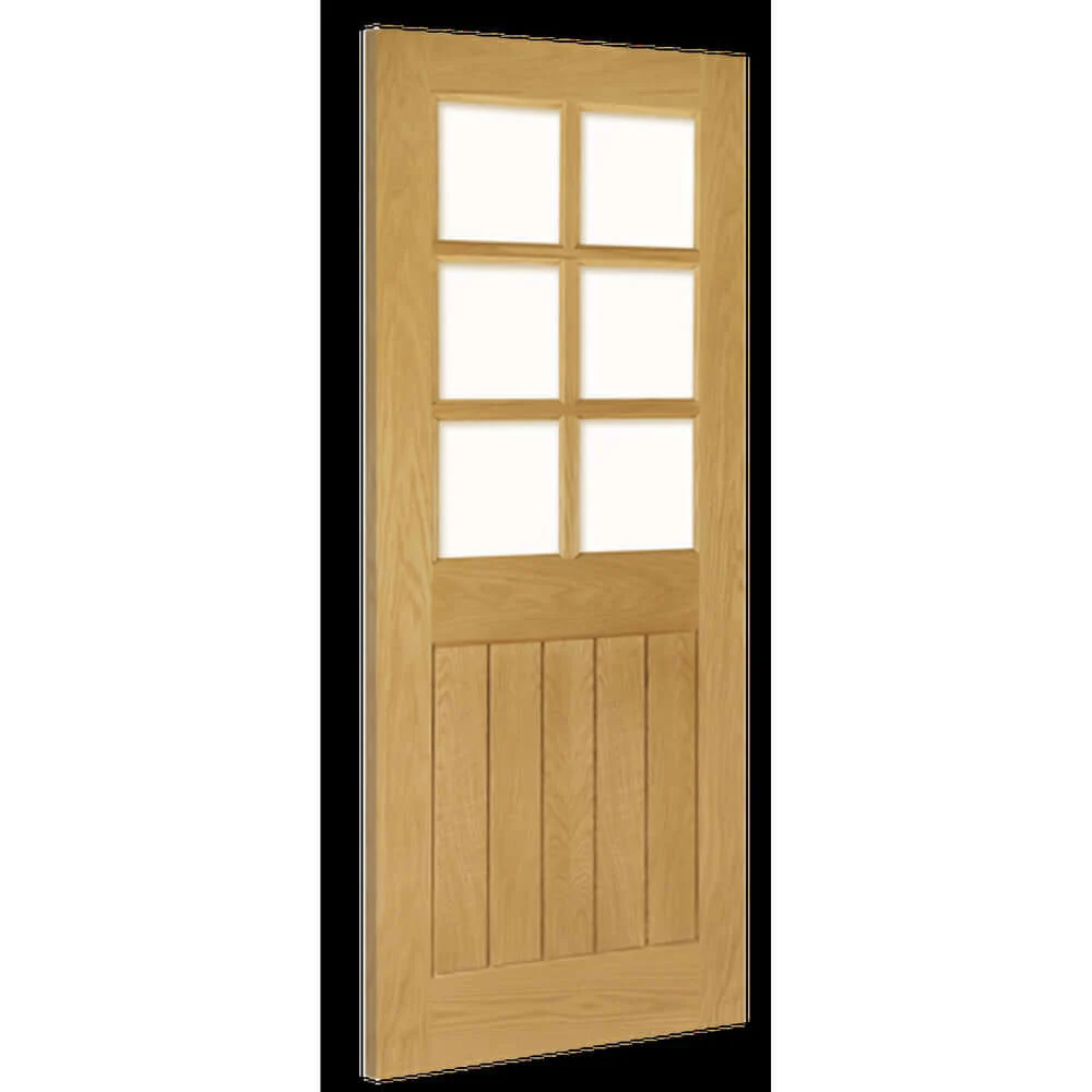 Mexicana Ely Prefinished Internal Oak Glazed Door - Image 3