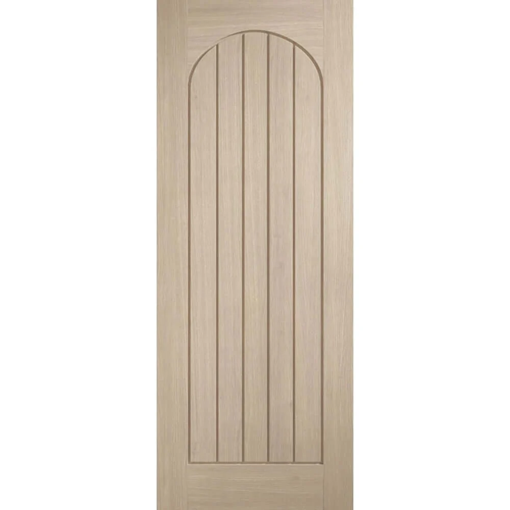 Mexicano Arched Square Top Prefinished Blonde Oak Door - Image 2