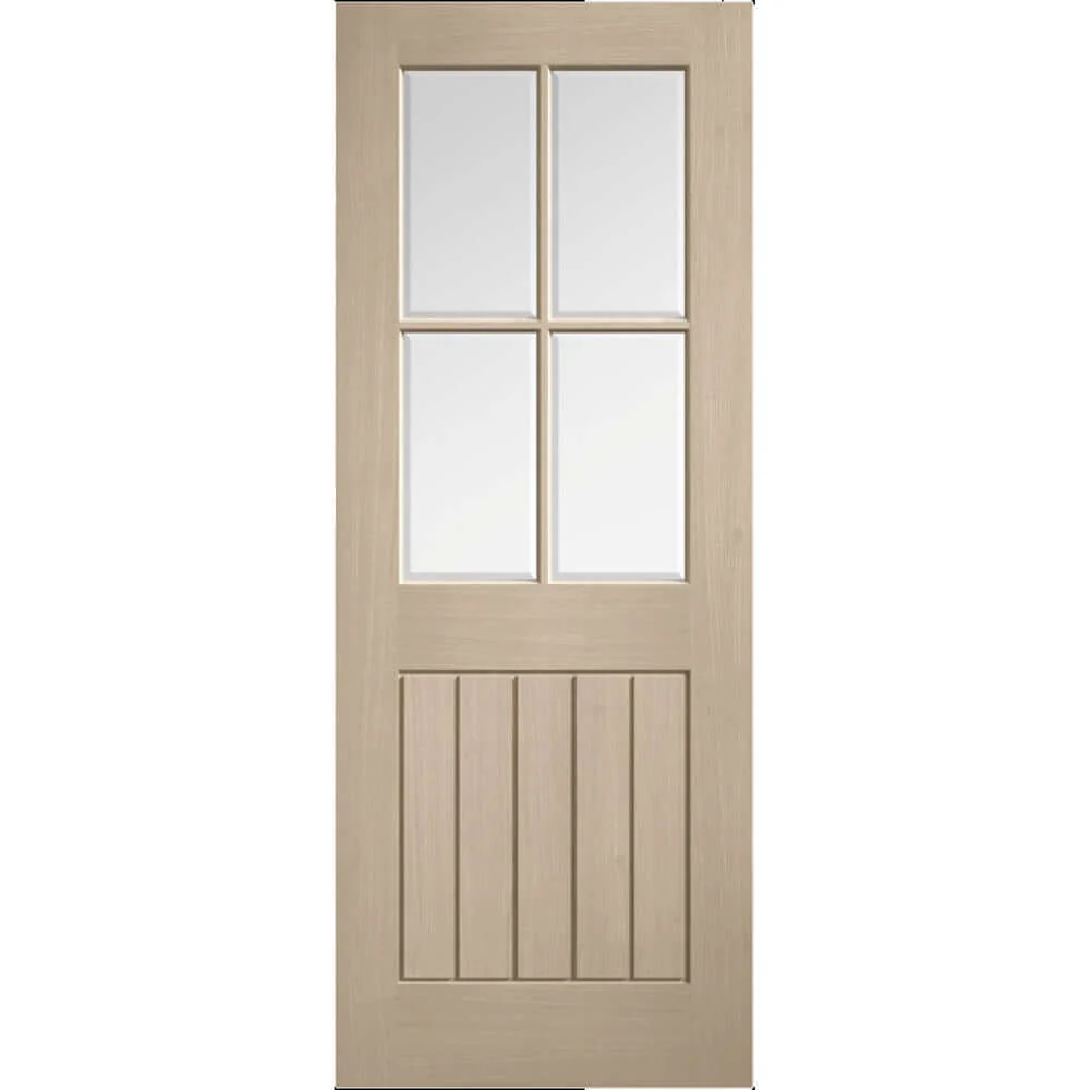 Mexicano Glazed 4L Prefinished Blonde Oak Door - Image 2