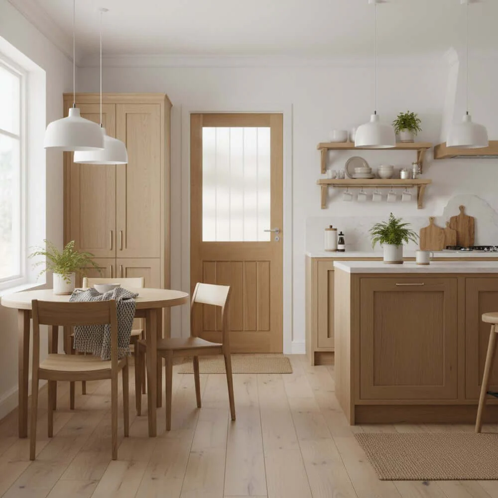 Mexicano Half Light Clear Glazed Door