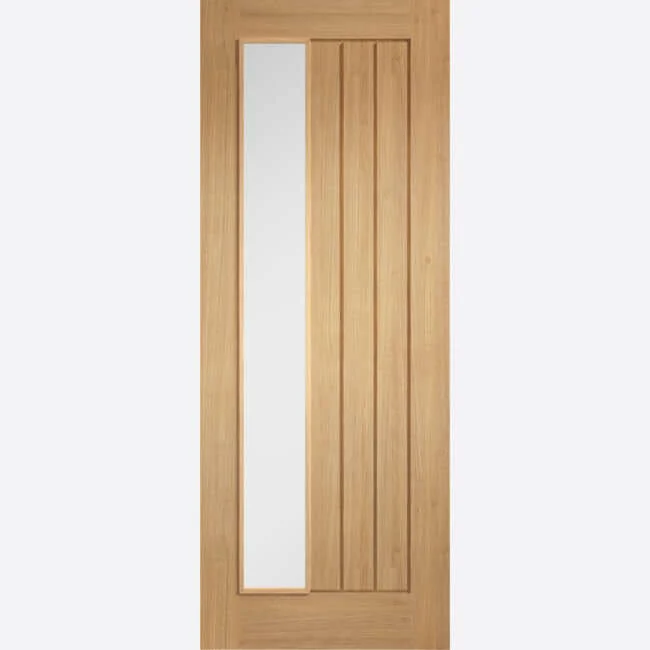 Mexicano Offset Clear Glazed Prefinished Oak Door - Image 2