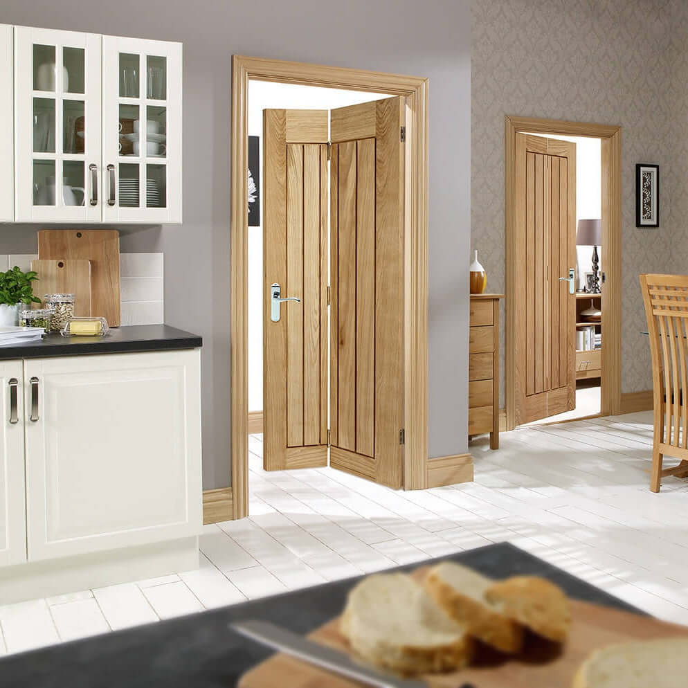 Mexicano Prefinished Oak Bi-Fold Door - Image 3
