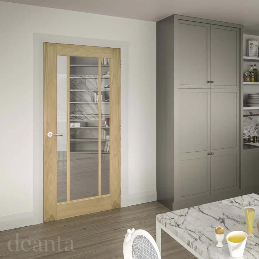 Norwich Modern Glazed Oak Door - Image 3