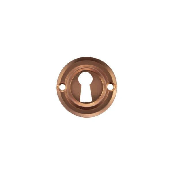 Old English Solid Brass Key Escutcheon Pair - Image 13
