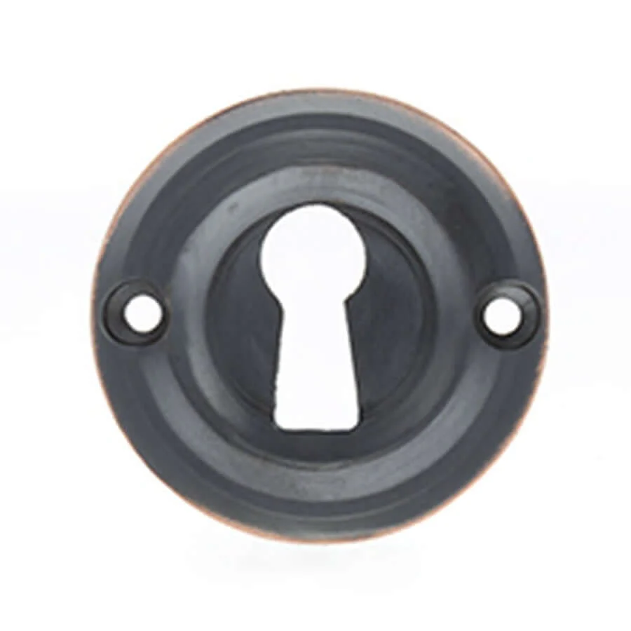 Old English Solid Brass Key Escutcheon Pair - Image 17