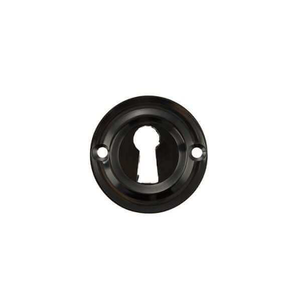 Old English Solid Brass Key Escutcheon Pair - Image 3