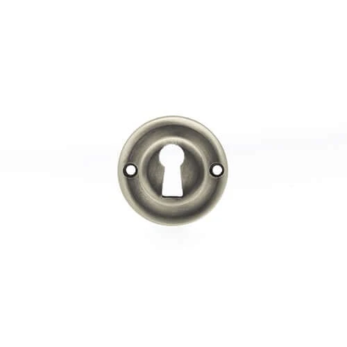 Old English Solid Brass Key Escutcheon Pair - Image 9