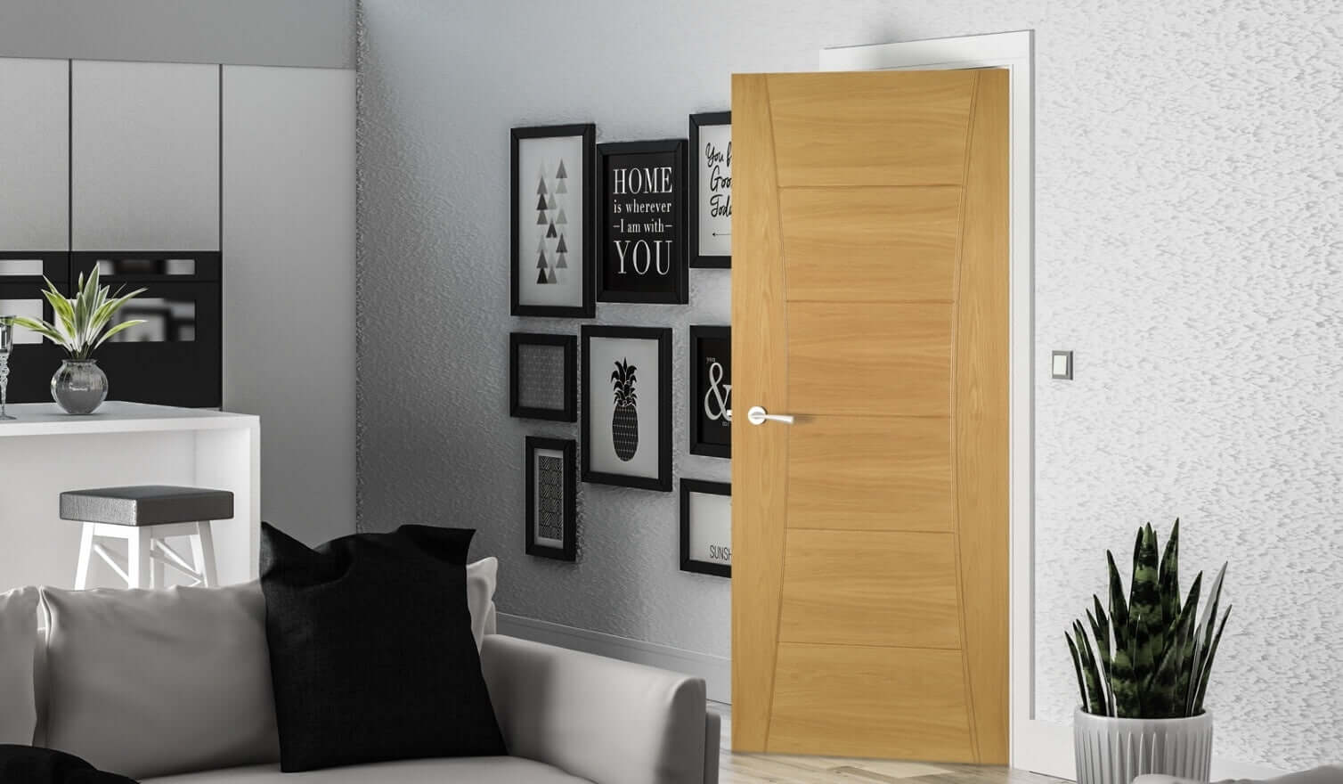 Pamplona Internal Prefinished Oak Door - Image 3