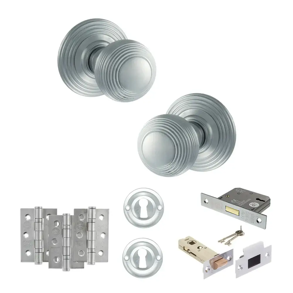 Ripon Round Reeded Mortice Door Knob - Image 44
