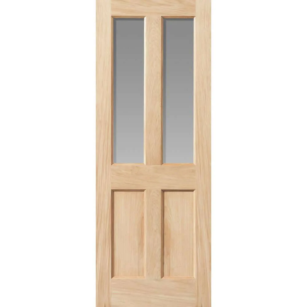 Severn Unfinished Oak Clear Glazed Internal Door - Image 2
