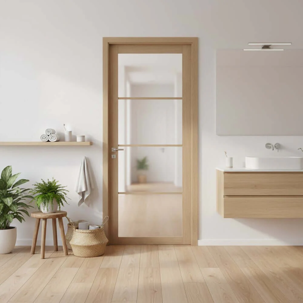 Soho 4L Prefinished Glazed Blonde Oak Door
