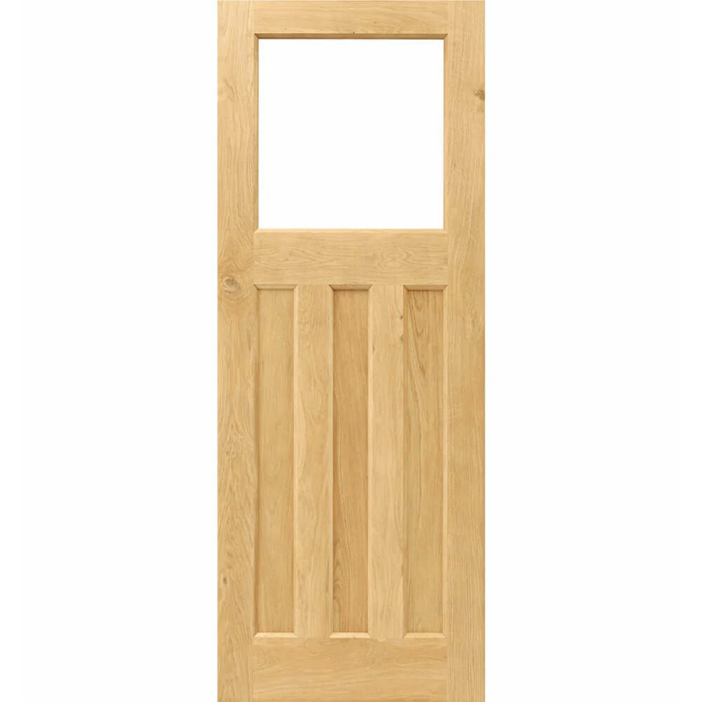 Solid Oak 1930s Style Unglazed Door - Image 4