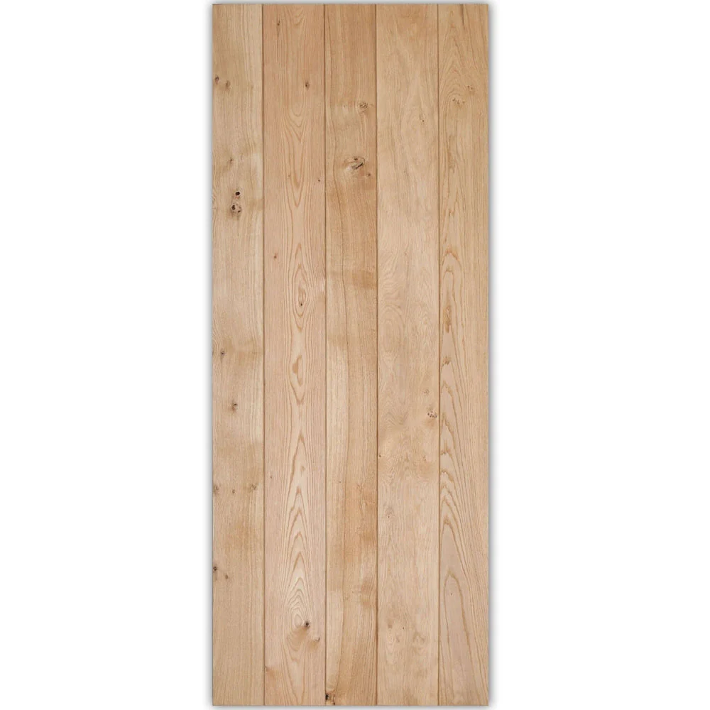 Solid Oak Abbey 3 Ledge Rustic V-Groove Cottage Door - Image 3