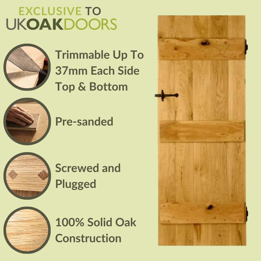 Solid Oak Barn Door - Image 3