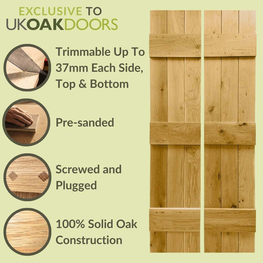 Solid Oak Bifold Barn Door - Image 3