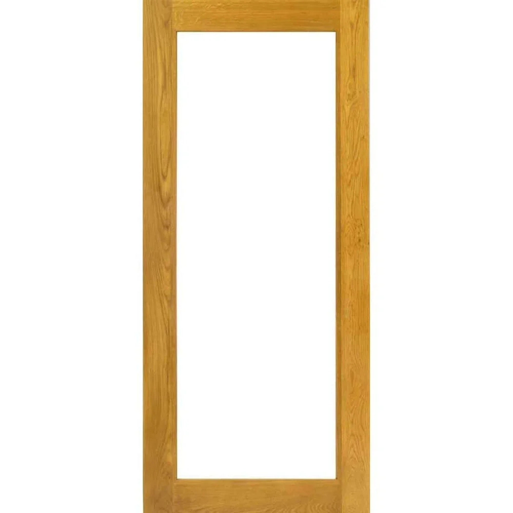 Solid Oak External Unglazed French Door - Image 2