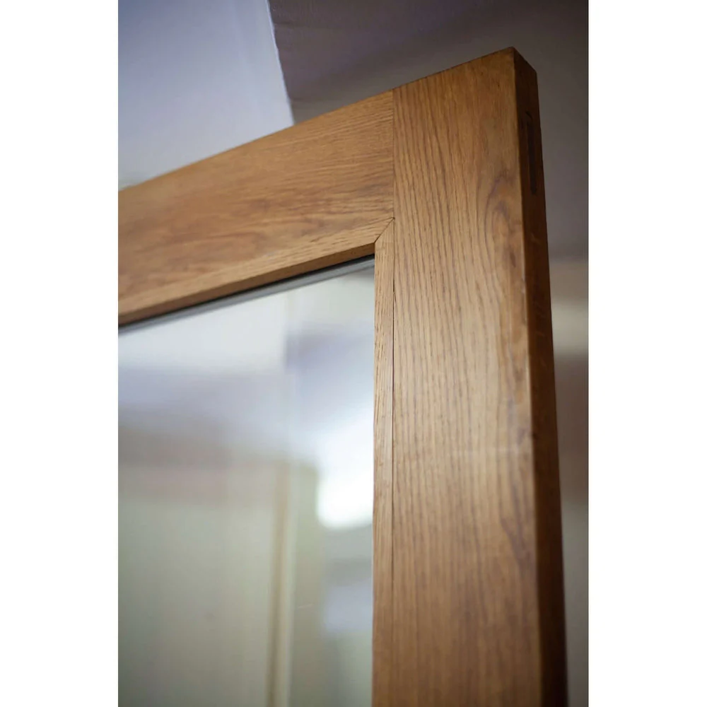 Solid Oak External Unglazed French Door - Image 4
