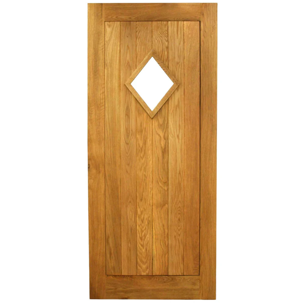 Solid Oak External Traditional Diamond Door - Image 2
